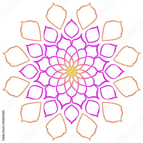 Vibrant Mandala with Bold Colors photo