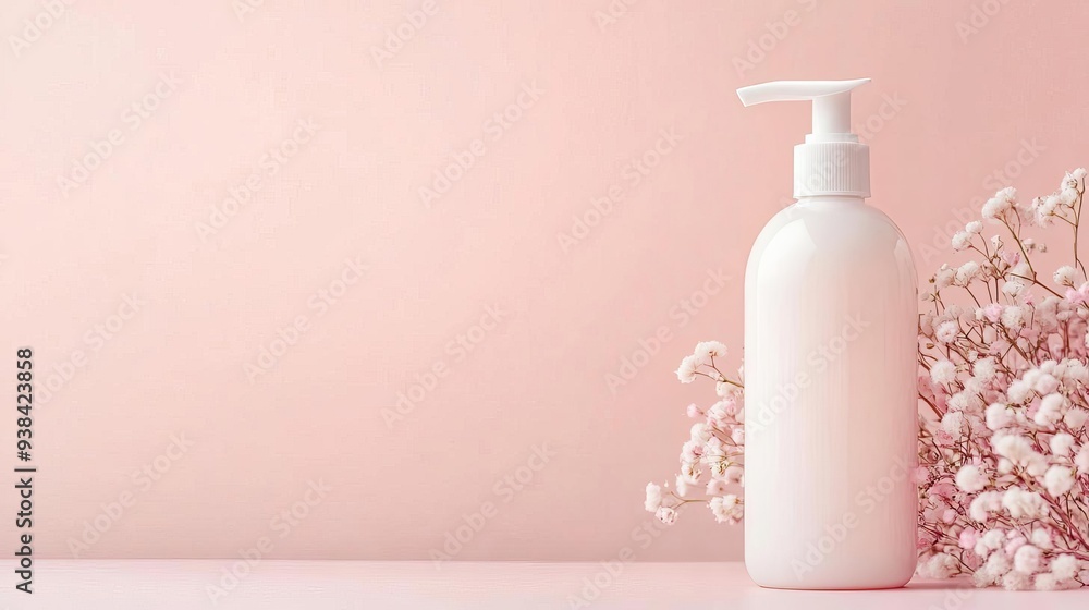 Facial foam bottle with eco-friendly packaging, sustainable beauty, clean design Facial foam bottle with eco-friendly packaging, sustainable beauty, clean design