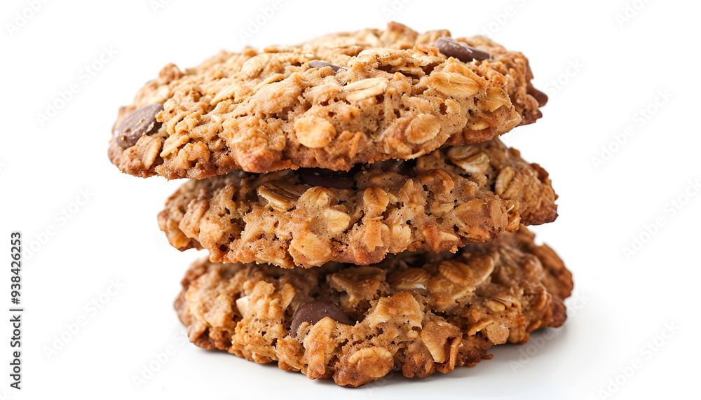 Oatmeal cookies isolated on white background Oatmeal cookies isolated on white background