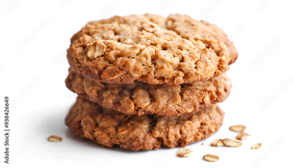Oatmeal cookies isolated on white background Oatmeal cookies isolated on white background