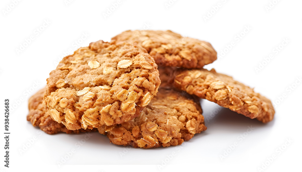 Oatmeal cookies isolated on white background Oatmeal cookies isolated on white background