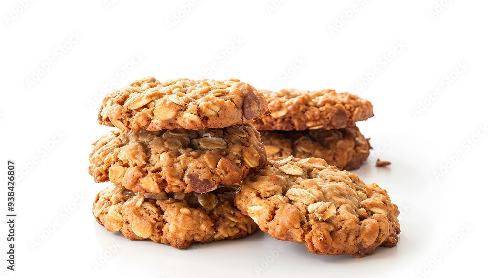 Oatmeal cookies isolated on white background Oatmeal cookies isolated on white background