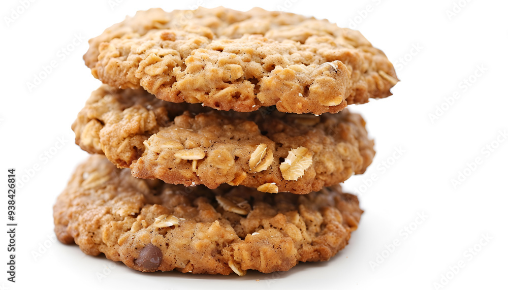 Oatmeal cookies isolated on white background Oatmeal cookies isolated on white background