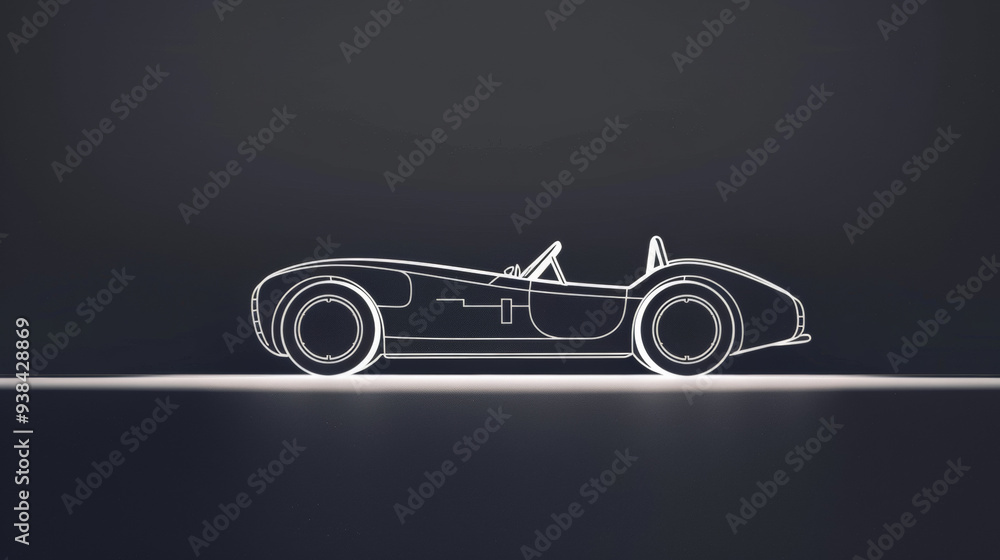 An ultra minimalist artwork featuring a single continuous thick outline depicting a car An ultra minimalist artwork featuring a single continuous thick outline depicting a car