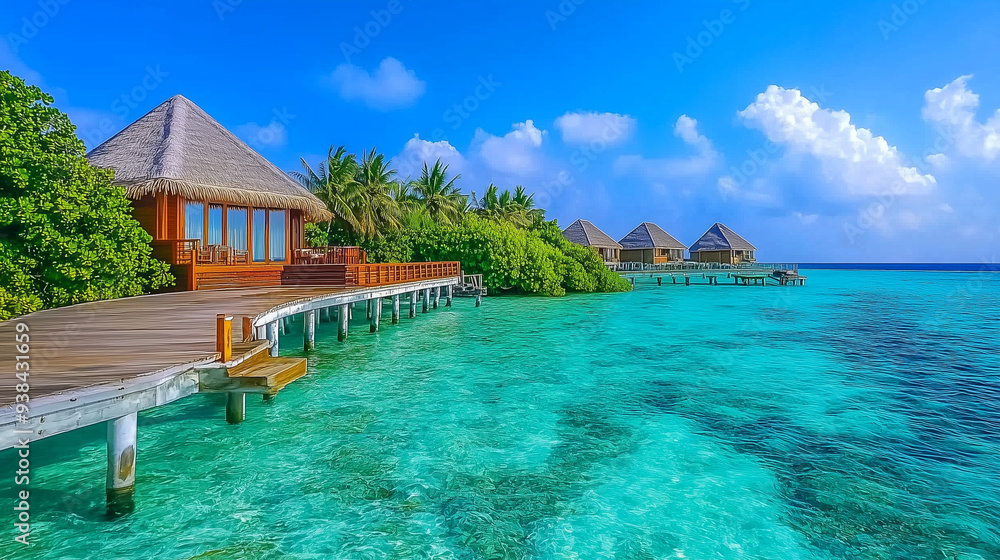 Beautiful Maldives Beach with its stunning natural backdrop. Beautiful Maldives Beach with its stunning natural backdrop.