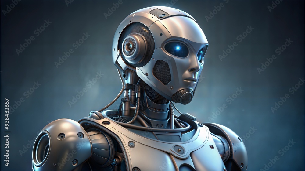 Futuristic Humanoid Robot with Blue LED Eyes, Advanced AI Technology
Futuristic Humanoid Robot with Blue LED Eyes, Advanced AI Technology