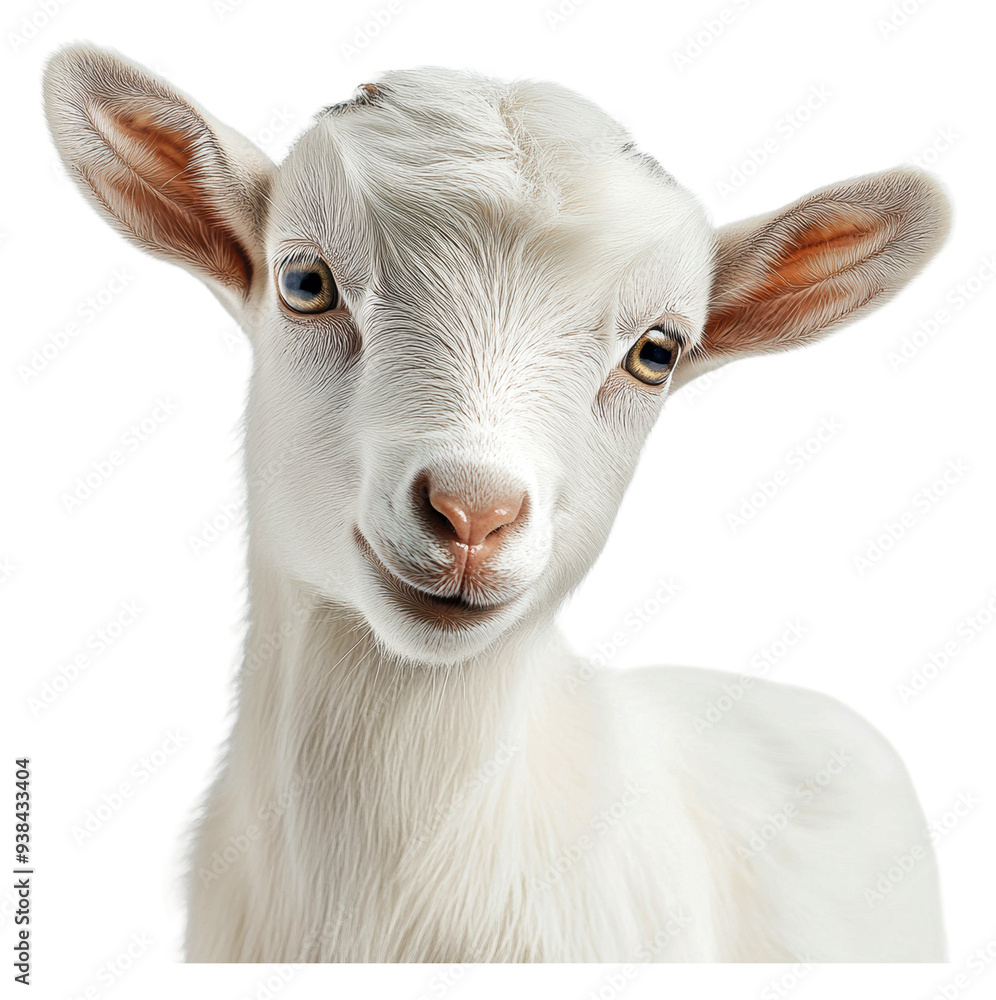 Fototapeta premium PNG Young goat with soft fur and curious expression