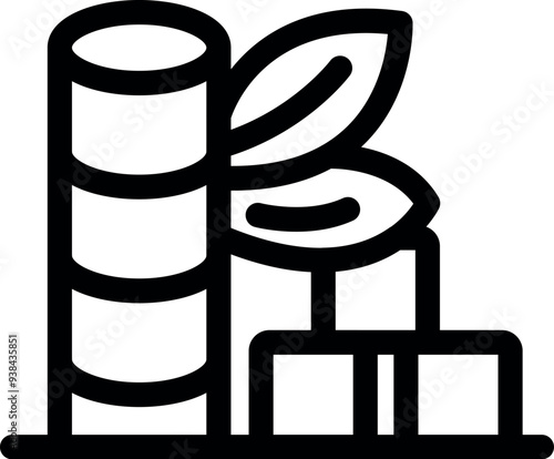 Eco friendly factory processing raw materials into biofuel