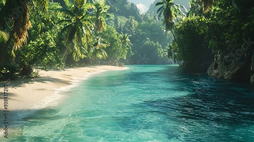 Fototapeta Naklejka Na Ścianę i Meble -  Tropical Paradise Beach.