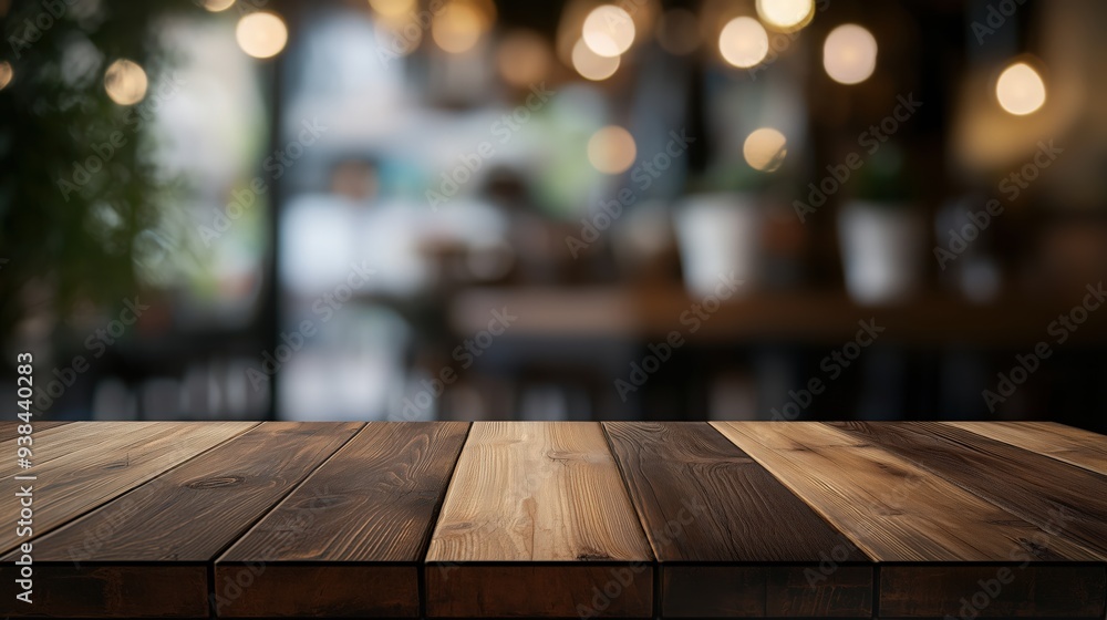 Empty wooden table with a blurred background of a cozy coffee shop interior, perfect for showcasing products or creating a warm, inviting atmosphere. Empty wooden table with a blurred background of a cozy coffee shop interior, perfect for showcasing products or creating a warm, inviting atmosphere.