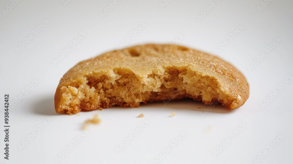 half eaten cookie against a white background half eaten cookie against a white background