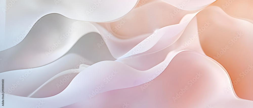 Obraz premium Abstract pastel colored background with smooth curves.