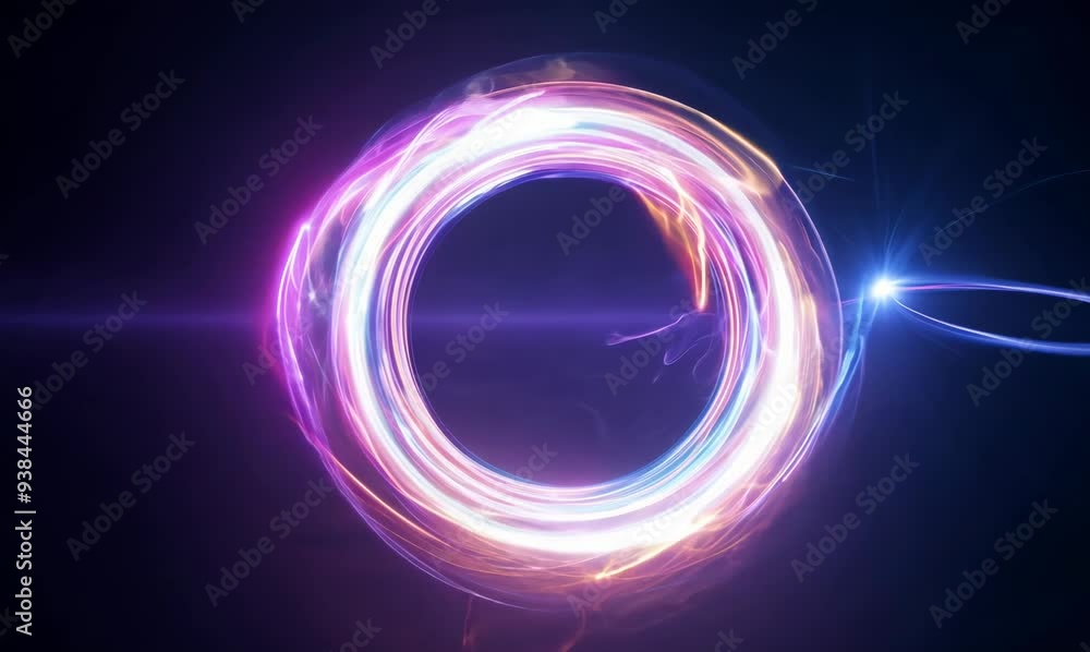 dynamic plasma ring visual against a dark expanse dynamic plasma ring visual against a dark expanse
