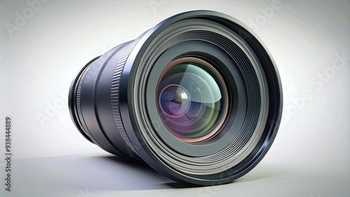 Professional Camera Lens Closeup with Shallow Depth of Field