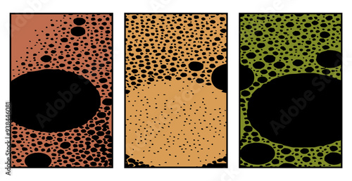 Set of 3 Abstract pattern. Illustration for printing on wall decorations. For use in graphics.