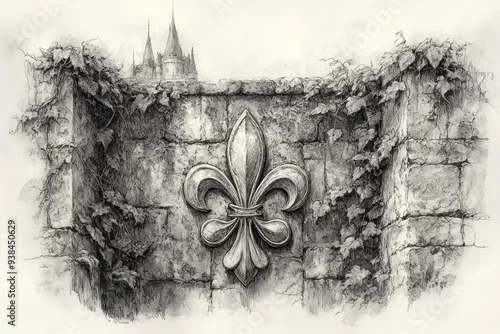 Obraz Fleur de lis Royal Emblem Christianity Religion Spiritual Symbol