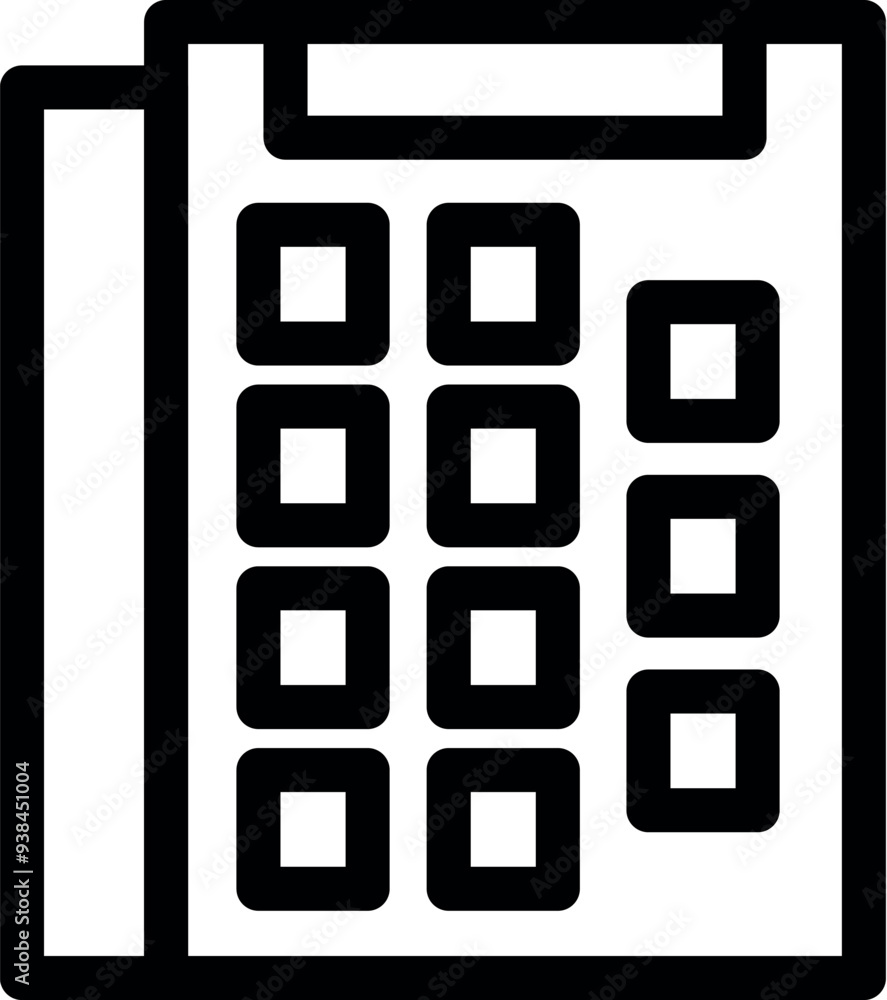 Simple vector icon of a calculator, perfect for representing accounting and finance Simple vector icon of a calculator, perfect for representing accounting and finance