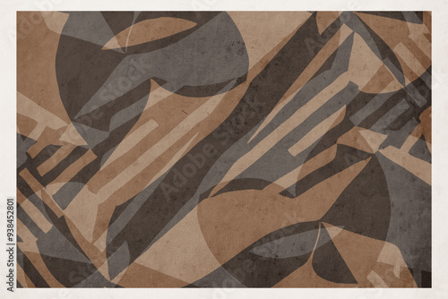 Abstract background in vintage style. Stylized old with grain. For use in graphics, for printing on wall decorations.
