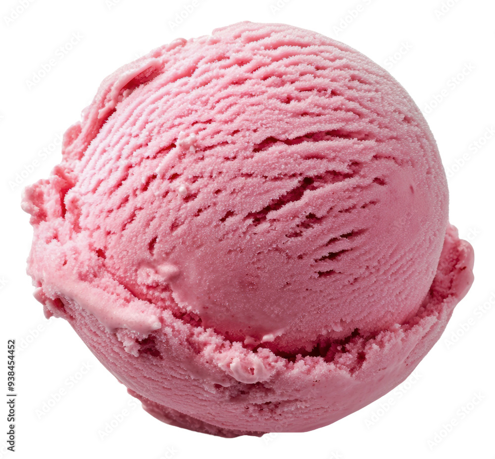 PNG Enjoying a creamy scoop of strawberry ice cream