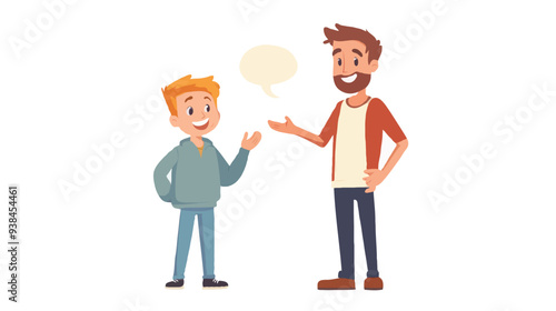 People Discussing, Explaining, Brainstorming, and Problem-Solving Illustration - AI-Enhanced Vector Quality