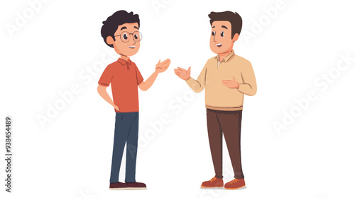 People Discussing, Explaining, Brainstorming, and Problem-Solving Illustration - AI-Enhanced Vector Quality