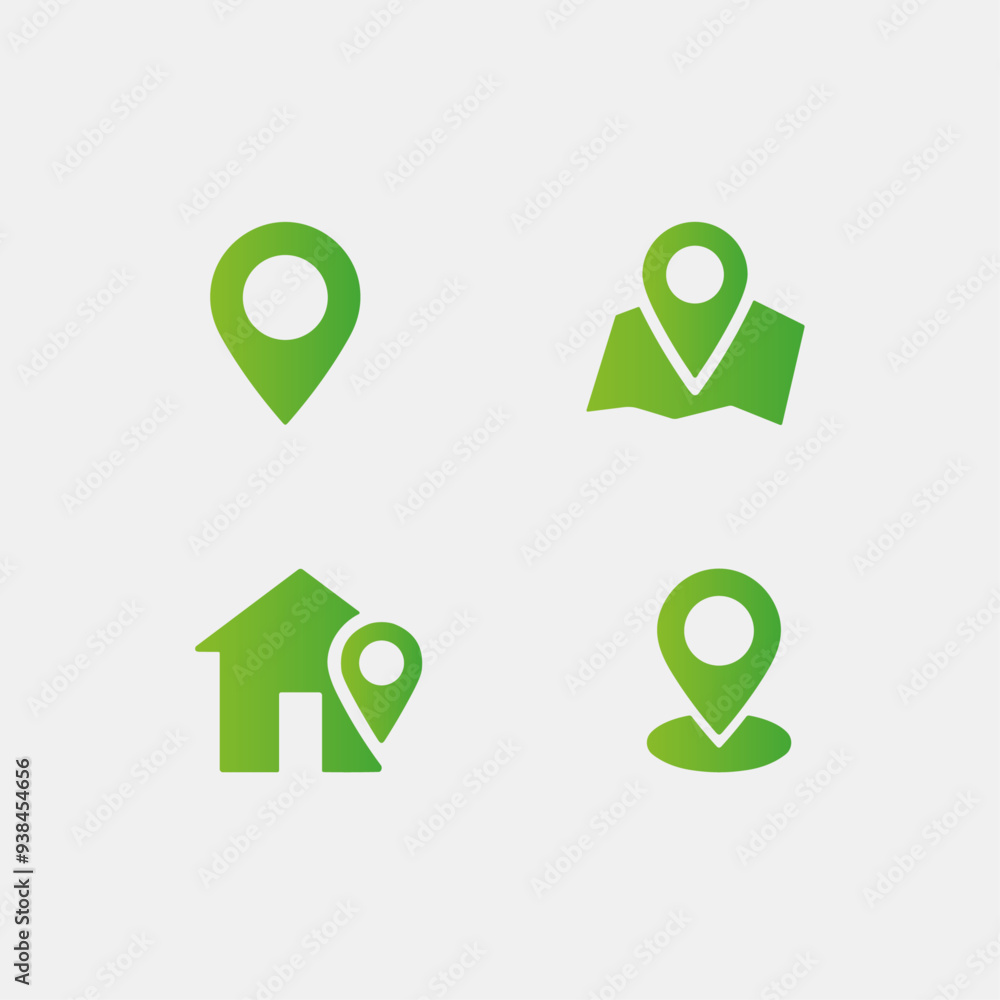 Location home icon logo flat vector design Location home icon logo flat vector design