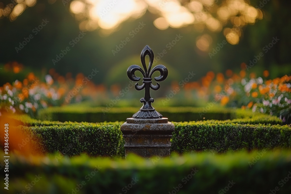 Fleur de lis Garden Sculpture Christianity Religion Spiritual Symbol Fleur de lis Garden Sculpture Christianity Religion Spiritual Symbol