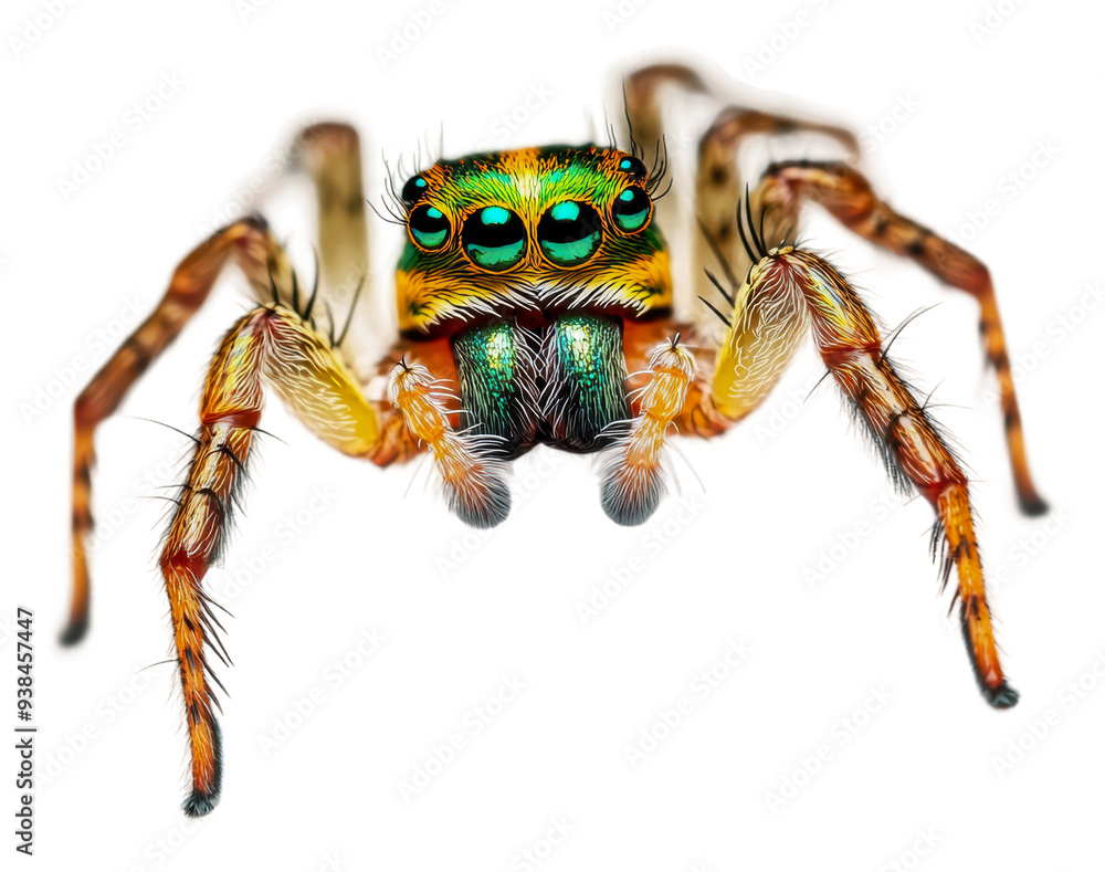PNG Colorful spider close-up in vibrant detail PNG Colorful spider close-up in vibrant detail