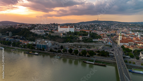 Wallpaper Mural Aerial view of Bratislava, the capital of Slovakia Torontodigital.ca