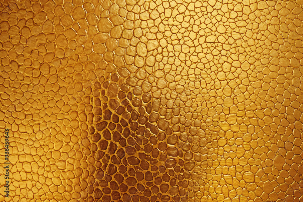 Texture or effet martelé avec craquelures ou structure nid d'abeilles avec reflets. Texture or effet martelé avec craquelures ou structure nid d'abeilles avec reflets.