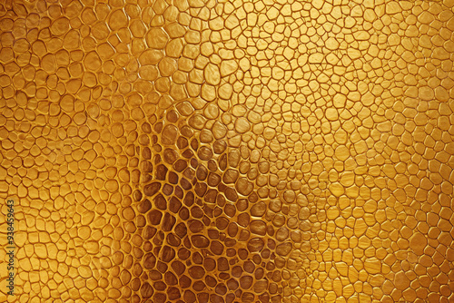 Texture or effet martelé avec craquelures ou structure nid d'abeilles avec reflets. 