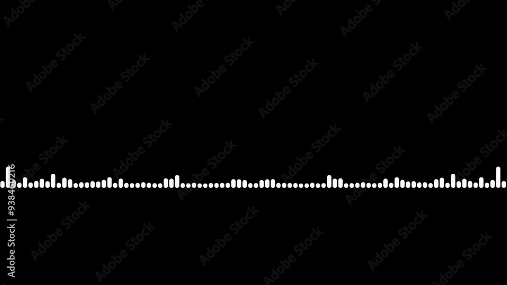 White audio waveform spectrum animation, 4k White audio waveform spectrum animation, 4k