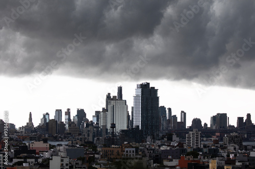 Storm clouds above the Brooklyn skyline 