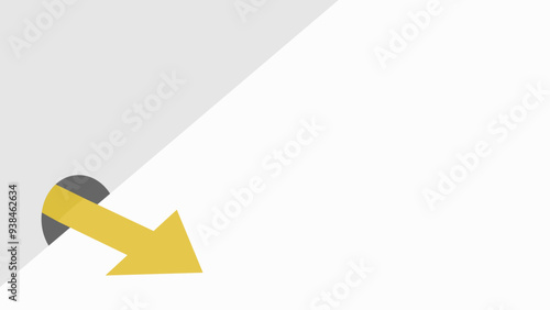 Arrow coming out of a mouse hole in the wall.