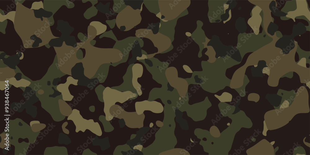 Camouflage endless pattern green tones Camouflage endless pattern green tones