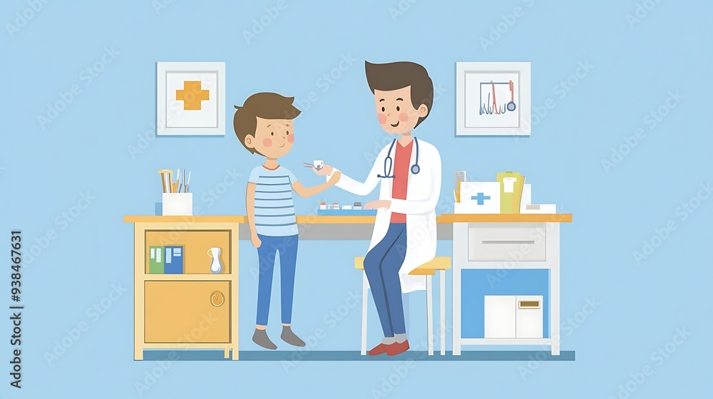 Doctor Explaining a Diagnosis to a Patient in a Bright, Modern Medical Office Doctor Explaining a Diagnosis to a Patient in a Bright, Modern Medical Office