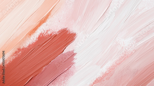 abstract gouache paint background. soft and gentle brush stroke. soft and gentle color palette, using dusty rose, apricot beige, muted soft pink.