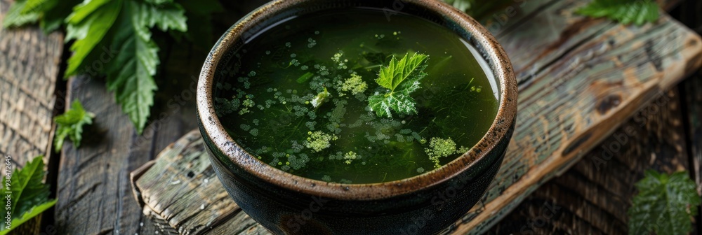 Vegan Recipe for Green Nettle Soup Using Young Nettles Vegan Recipe for Green Nettle Soup Using Young Nettles