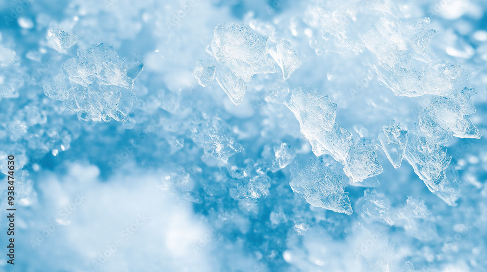 glittering ice crystal texture in pale blue and white glittering ice crystal texture in pale blue and white