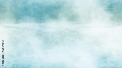 hot spring water texture with rising steam and mineral colors