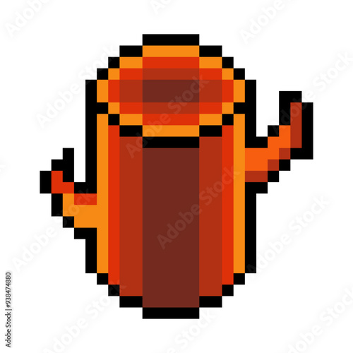 Wooden tree log in pixel art style