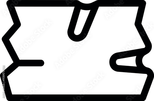 Simple vector illustration of a broken plate, symbolizing a mishap or mistake