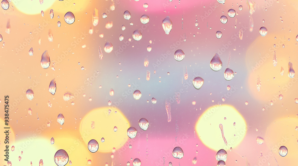raindrops on glass texture with blurred background and light refractions raindrops on glass texture with blurred background and light refractions