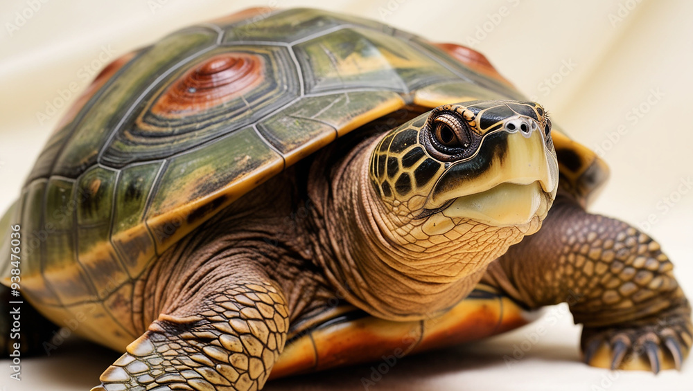 A highly detailed closeup and isolated image of turtle A highly detailed closeup and isolated image of turtle