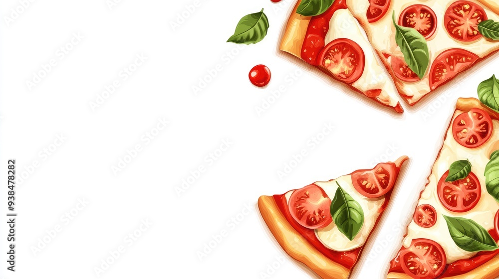 A clipart image of a pizza party invitation, with ample space for text or logos. A clipart image of a pizza party invitation, with ample space for text or logos.
