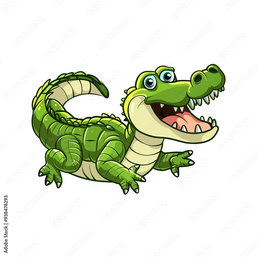 Crocodile Gravity element animal cartoon isolated whitebackground 16:9 Crocodile Gravity element animal cartoon isolated whitebackground 16:9