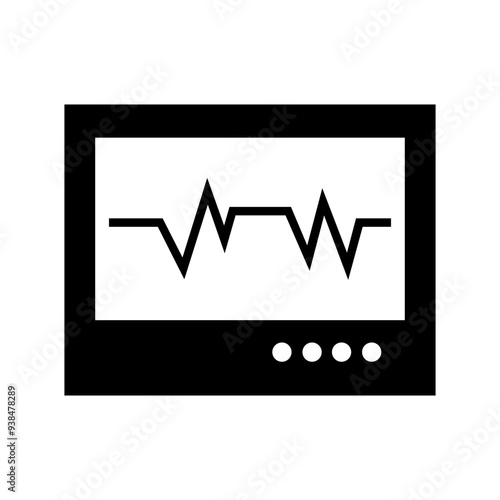 Ecg icon illustrated on background