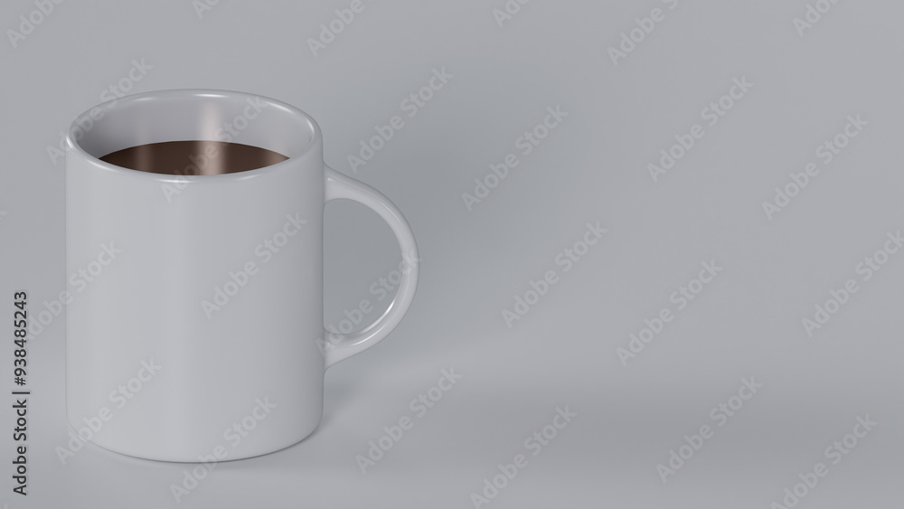 Coffee mug with space to write a message Coffee mug with space to write a message
