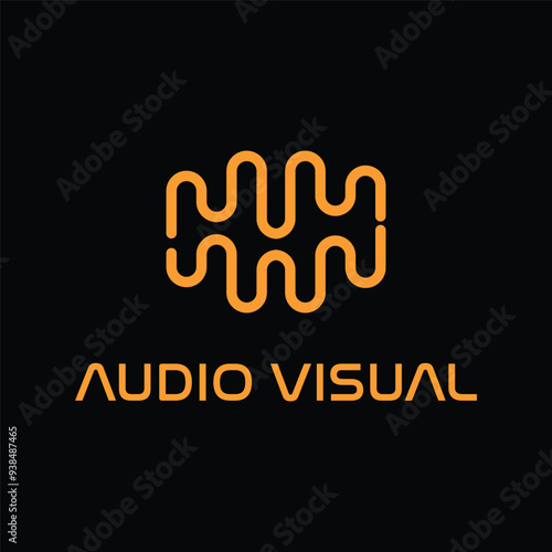 audio visual vector design logo idea