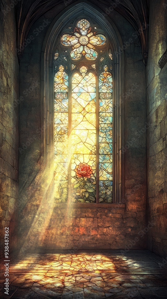 Mystic Rose Gothic Window Rosicrucianism Religion Spiritual Symbol Mystic Rose Gothic Window Rosicrucianism Religion Spiritual Symbol